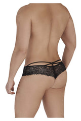 CandyMan 99537 Lace Boyshort Thongs Color Black