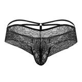 CandyMan 99537 Lace Boyshort Thongs Color Black