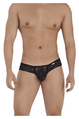 CandyMan 99551 Lace Peekaboo Briefs Color Black