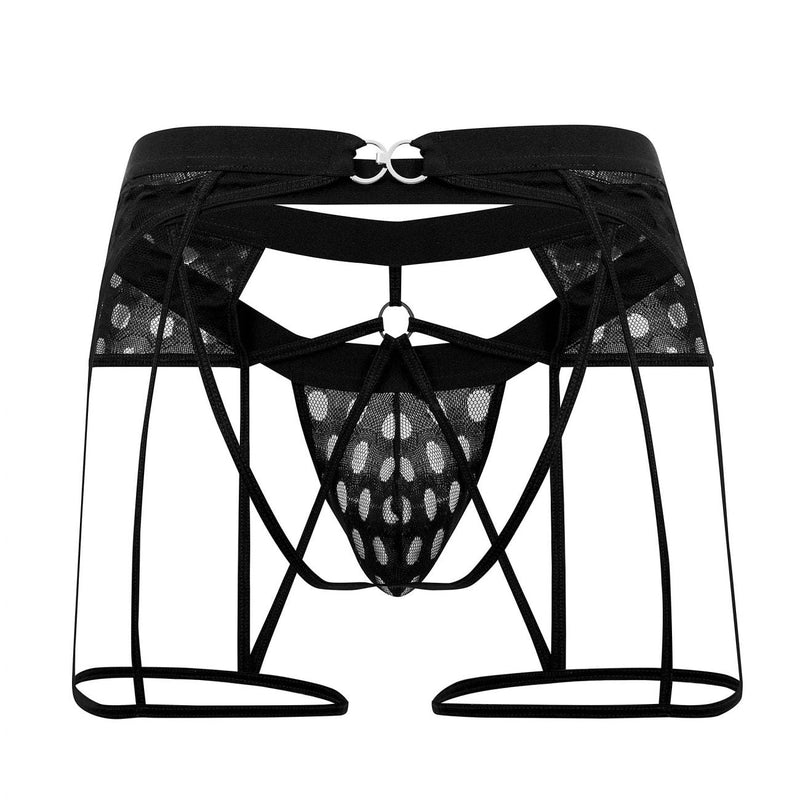 CandyMan 99577 Mesh Garter Jockstrap Color Black