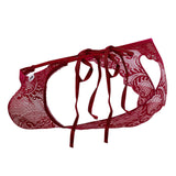 CandyMan 99579 Lace Heart Bikini Color Burgundy