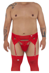 CandyMan 99589X Lace Garther G-String Color Red