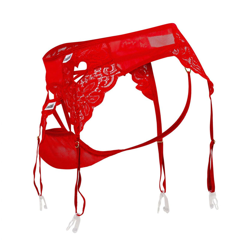 CandyMan 99589X Lace Garther G-String Color Red