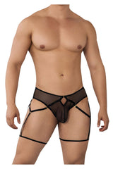 CandyMan 99625 Mesh Garter Briefs Color Black