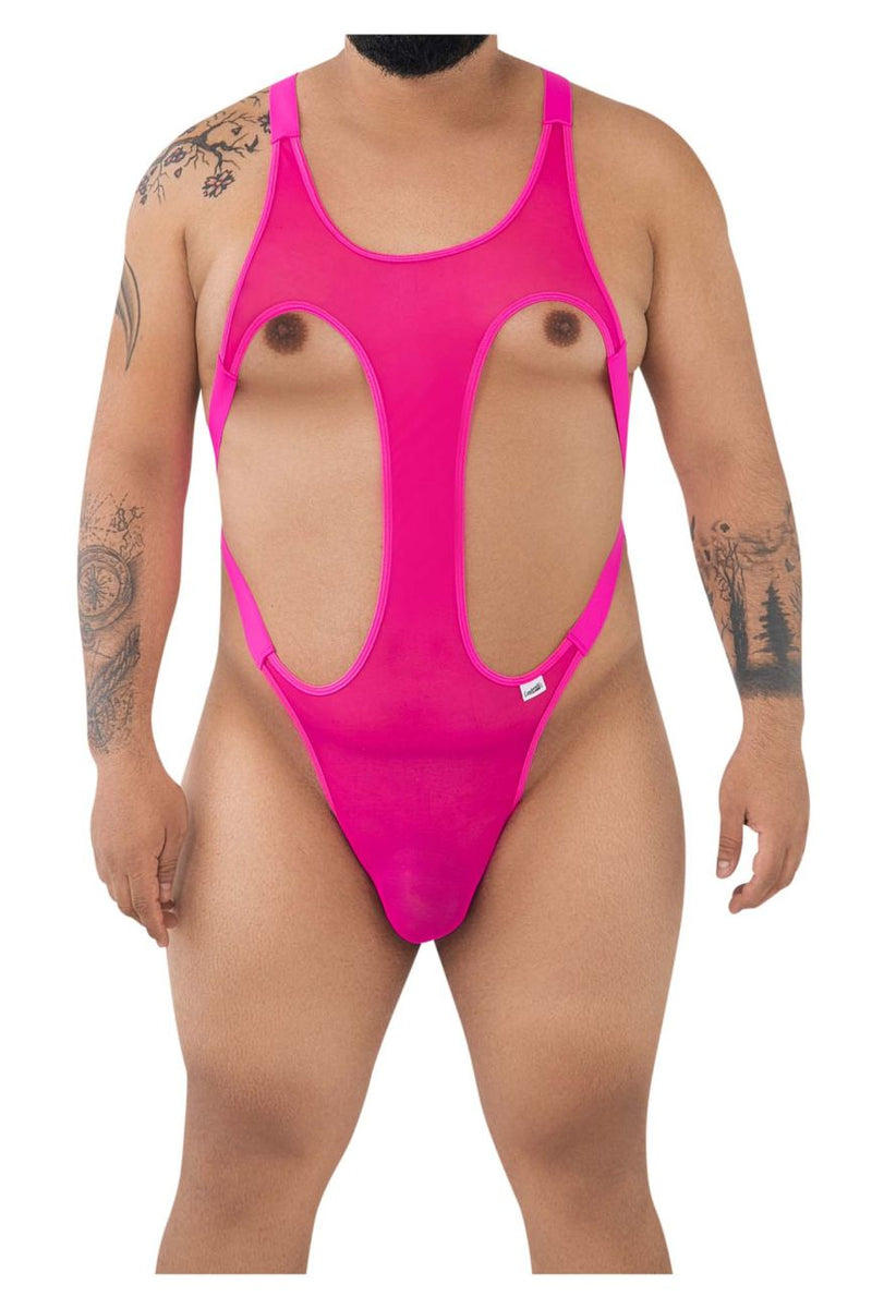 CandyMan 99643X Mesh Bodysuit Color Hot Pink