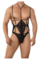 CandyMan 99645 Lace Bodysuit Color Black