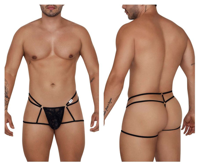 CandyMan 99671 Lace Jock Thongs Color Black