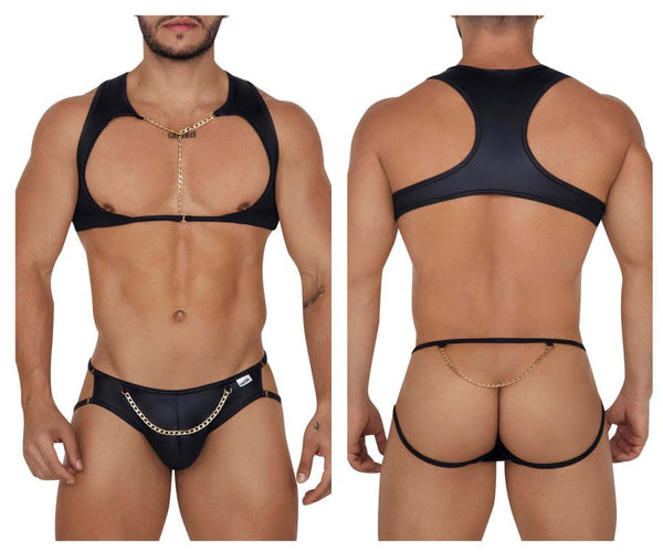 CandyMan 99682 Harness Jock Two Piece Set Color Black