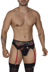 CandyMan 99688 Garter Thongs Two Piece Set Color Black