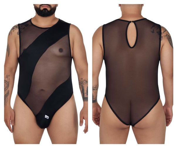 CandyMan 99699X Mesh Bodysuit Color Black