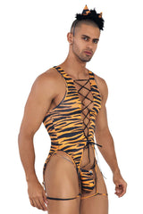 CandyMan 99734 Safari Bodysuit Color Tiger Print