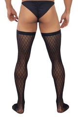 CandyMan 99735 Mesh Thigh Highs Color Black