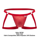 CandyMan 99749 Garter Jockstrap Color Red