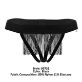 CandyMan 99755 Fringe Thongs Color Black