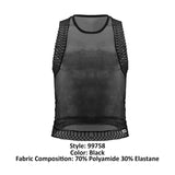 CandyMan 99758 Mesh Tank Top Color Black