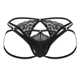 CandyMan 99770 Lace Jock Thongs Color Black