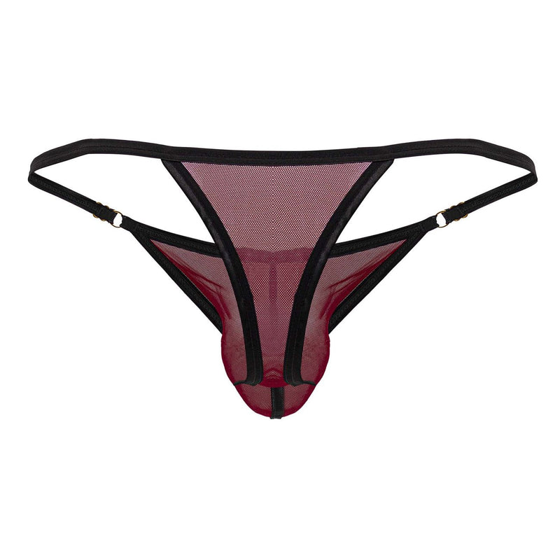 CandyMan 99776 Mesh Thongs Color Burgundy