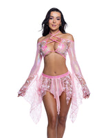 JR262 - Sequin Butterfly Top & Skirt Set