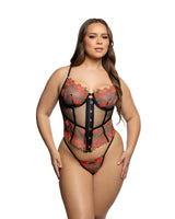 LI1040 - Midnight Rose 2pc Corset Set