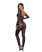 LI1176 - CAPED LACE - BODYSUIT