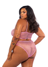 LI729 - Think Pink Rhinestone Tube 2-Piece Short Set