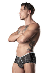 Male Power 130-290 Marble Mesh Micro Mini Short Color Black