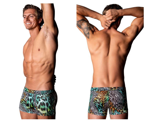 Male Power 143-295 Go Wild Uplift Mini Short Color Multi Animal