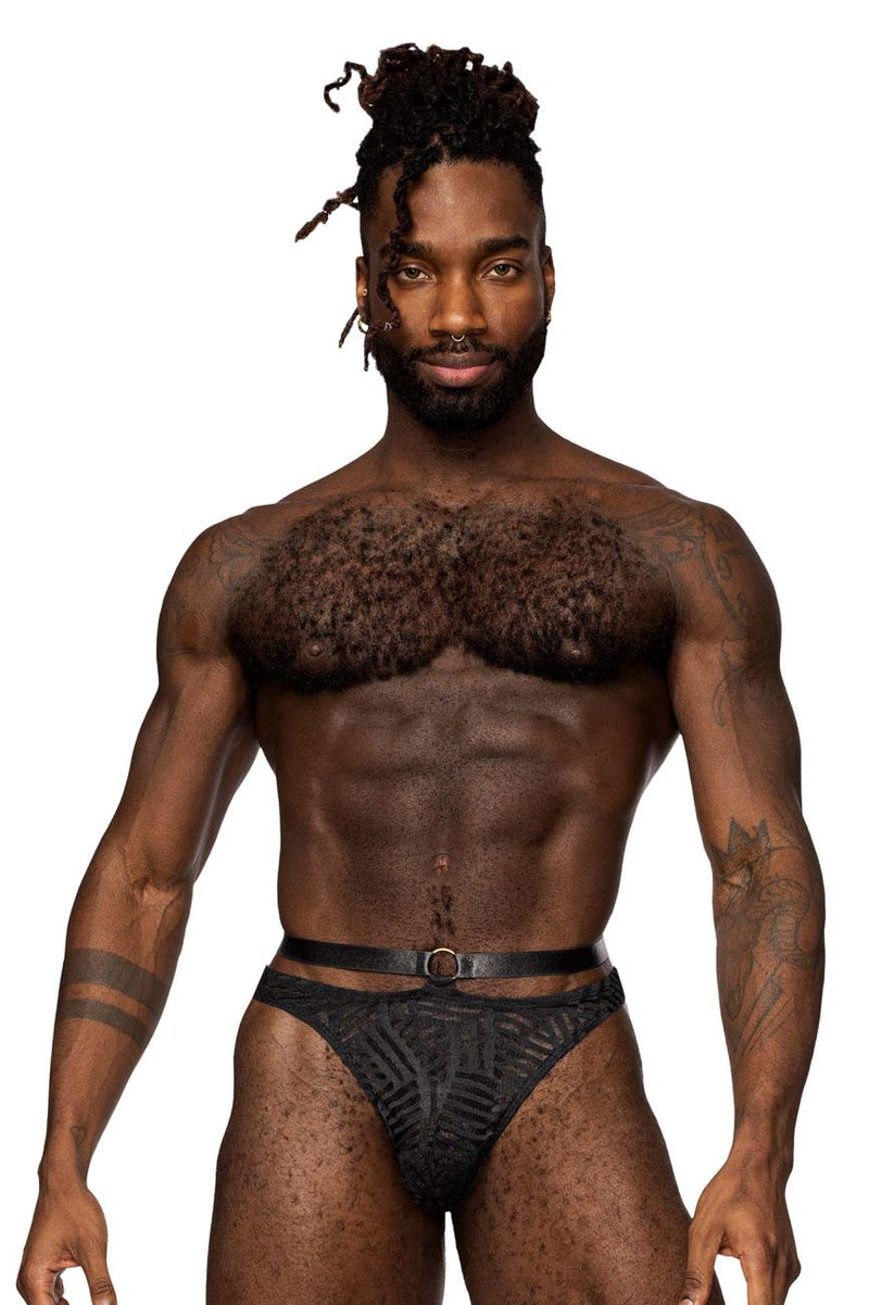 Male Power 415-284 Rude Awakening Strap Thong Color Black