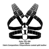 Male Power 591-266 Leather Gemini Harness Color Black