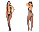 Mapale 1158 Open Fishnet Bodystocking Color Black