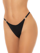 Mapale 140 No Show Animal Print Thong Color Black