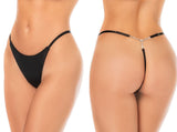 Mapale 141 No Show Animal Print Thong Color Black