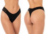 Mapale 143 No Show Thong in Black Color Black