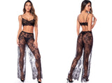 Mapale 1917 Three Piece Exotic Lingerie Set in Black Color Black