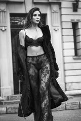 Mapale 1917 Three Piece Exotic Lingerie Set in Black Color Black