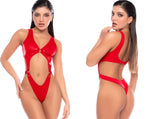 Mapale 2830 Seductive Liquid Red Cutout Bodysuit Color Liquid Red