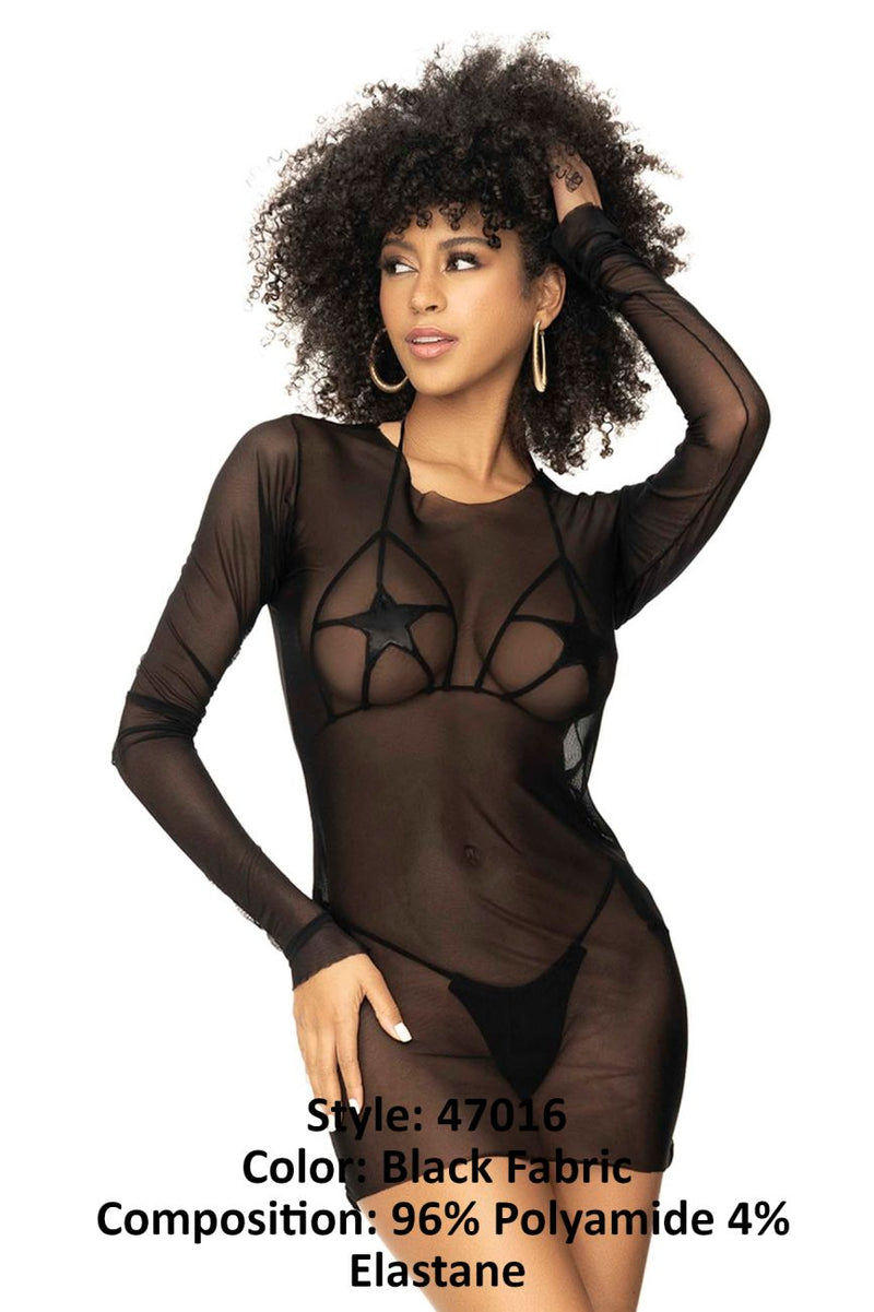 Mapale 47016 Beach Dress Cover Up Color Black