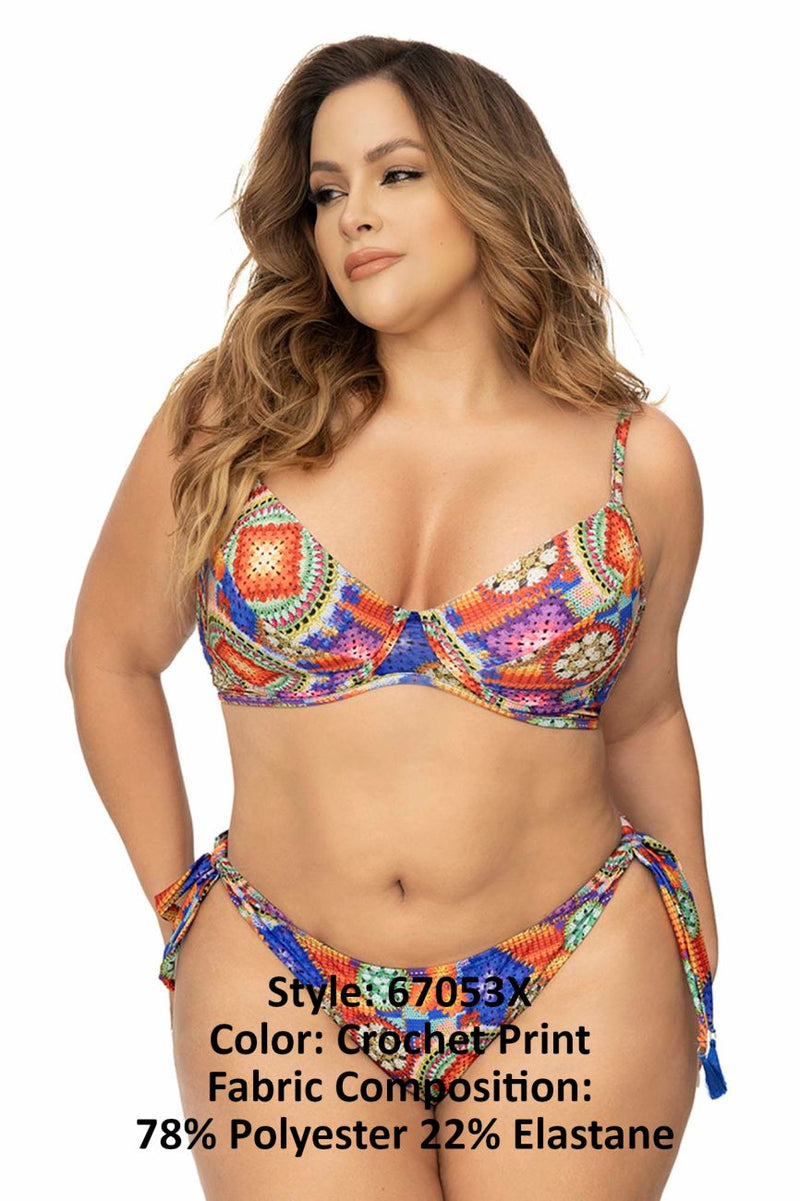 Mapale 67053X Underwired Two Piece Swimsuit Color Crochet Print