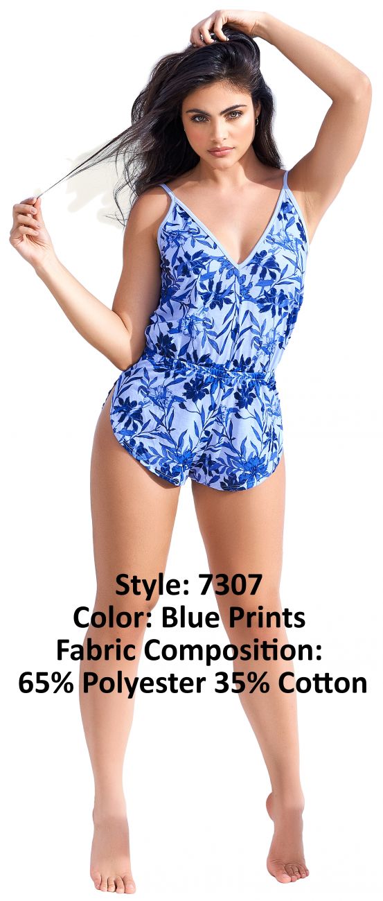 Mapale 7307 Sleep Romper Color Blue Prints