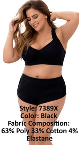 Mapale 7389X Two Piece Pajama Set. Top and Shorts Color Black