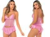 Mapale 75002 Lingerie Flirty and Charming Two-Piece Pajama Set Color Blush Pink