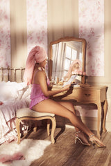 Mapale 75002 Lingerie Flirty and Charming Two-Piece Pajama Set Color Blush Pink