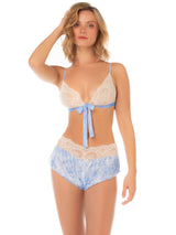 Mapale 75004 Lingerie Charming Two-Piece Pajama Set Color Pearl Sky Blue
