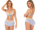Mapale 75004 Lingerie Charming Two-Piece Pajama Set Color Pearl Sky Blue