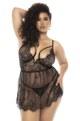 Mapale 7550X Selma Babydoll Plus Color Black