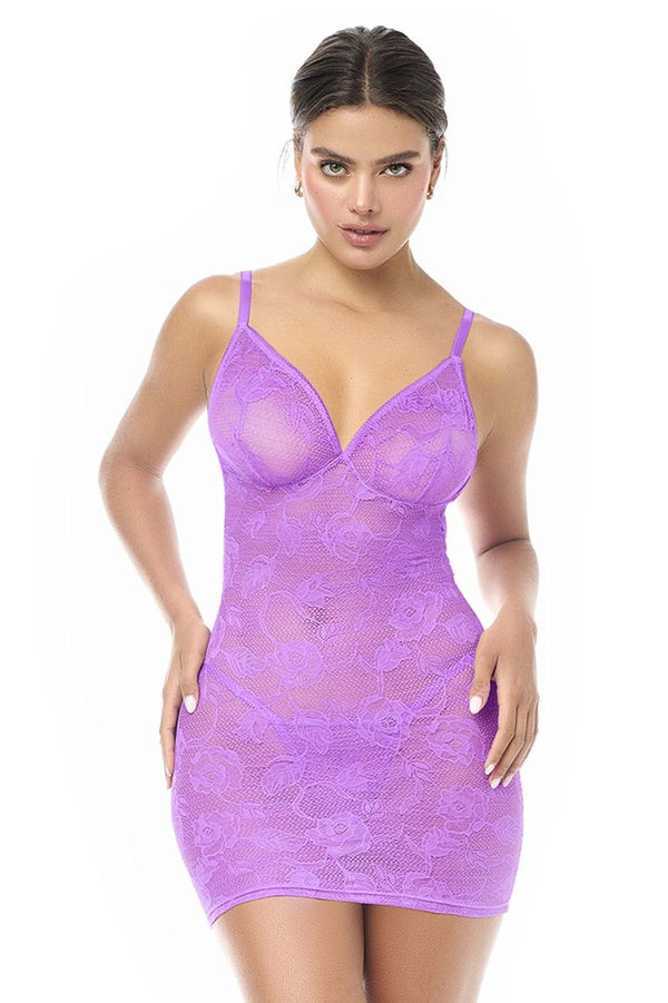 Mapale 7613 Babydoll with matching Panty Color Wild Orchid
