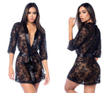 Mapale 7618 Robe with matching Panty Color Black