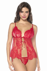Mapale 7621 Babydoll with matching Panty Color Red