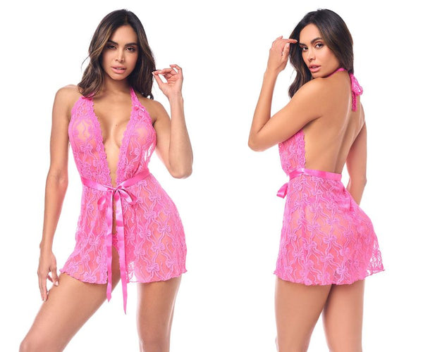 Mapale 7622 Babydoll with matching Panty Color Pink