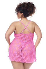 Mapale 7623X Babydoll with matching Panty Color Pink